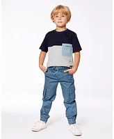 Deux par Toddler Boys Parachute Cargo Pocket Jogger Pants Dark Teal - Toddler|Child