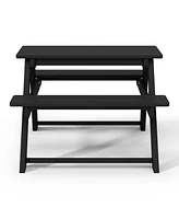 Outdoor Patio Kids Hdpe Plastic Picnic Bench Table