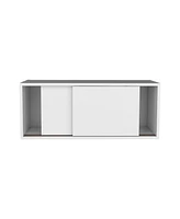 Slana Wall Cabinet, 2 Sliding doors, 1 Shelf, White