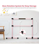4 Ft Portable Freestanding Stable Construction Pilates Ballet Barre with Double Dance Bar