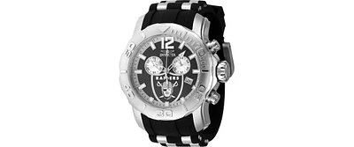 Invicta Men's 48002 Nfl Las Vegas Raiders Quartz Multifunction Black Dial Watch