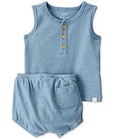 Little Planet by Carter's Baby Boys 2-Pc. Striped Tank & Shorts Knit Set