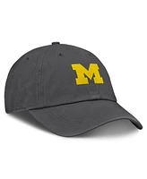 Top of the World Men's Heather Charcoal Michigan Wolverines Team Logo Washed Adjustable Hat