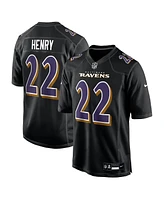 Nike Men's Derrick Henry Carbon Black Baltimore Ravens Fashion Jersey