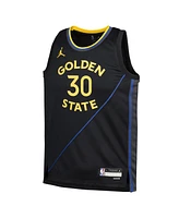 Jordan Big Boys and Girls Stephen Curry Navy Golden State Warriors Swingman Jersey - Statement Edition