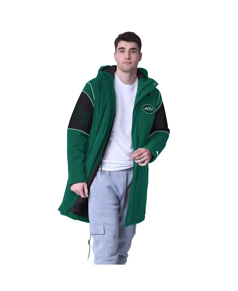 Starter Men's Green New York Jets Dynasty Polyfill Stadium Full-Zip Jacket