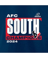 Fanatics Men's Navy Houston Texans 2024 Afc South Division Champions Conquer T-Shirt