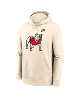 Nike Men's Cream Georgia Bulldogs Vault Logo Pullover Hoodie