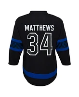 Outerstuff Big Boys and Girls Auston Matthews Black Toronto Maple Leaf's Alternate Replica Player Jersey