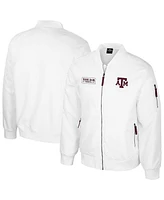 Colosseum Men's Texas A M Aggies White Rabbit Full-Zip Bomber Jacket