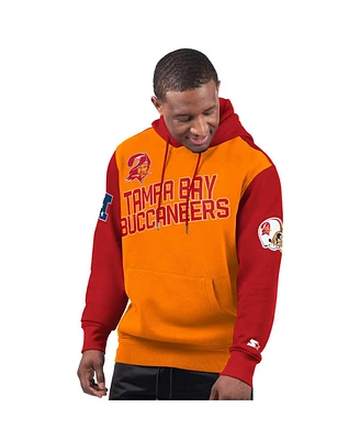 Starter Men's Orange Tampa Bay Buccaneers Extreme Vintage Logo Pullover Hoodie