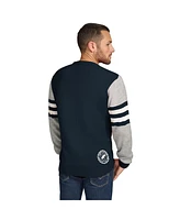 Tommy Hilfiger Men's Navy/Heather Gray Chicago Bears Acrylic Crewneck Pullover Sweatshirt