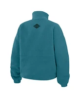 Wear by Erin Andrews Women's Teal San Jose Sharks Polar Fleece Half-Zip Jacket