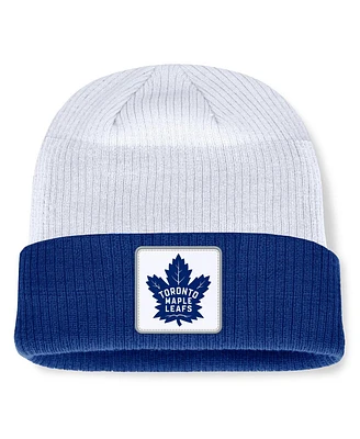 Fanatics Men's Blue/White Toronto Maple Leafs Heritage Showboat Color-Block Cuffed Knit Hat