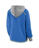 Logo Athletic Women's Powder Blue Los Angeles Chargers Boom Fleece Pullover V-Neck Hoodie