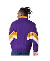 Starter Men's Purple Los Angeles Lakers Captain Oxford Full-Zip Jacket