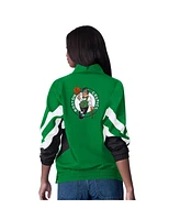 Starter Women's Kelly Green Boston Celtics Renegade Oxford Half-Zip Jacket