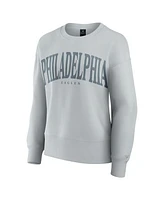 Fanatics Women's Gray Philadelphia Eagles Elements Pullover Sweatshirt