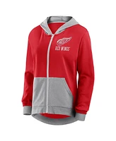 Logo Athletic Women's Red Detroit Wings Hit It French Terry Full-Zip Hoodie