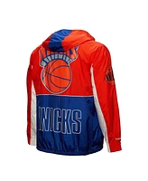 Mitchell & Ness Men's Blue New York Knicks Hardwood Classics Big Shot Premium Full-Zip Windbreaker Jacket