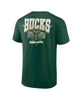 Logo Athletic Men's Hunter Green Milwaukee Bucks Never Over T-Shirt