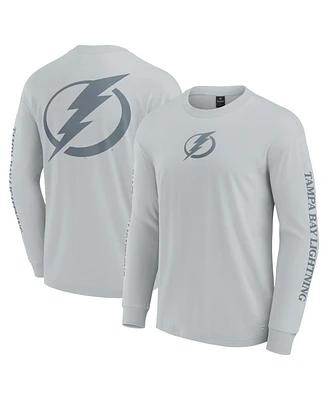 Fanatics Men's Gray Tampa Bay Lightning Elements Strive Long Sleeve T-Shirt