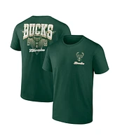 Logo Athletic Men's Hunter Green Milwaukee Bucks Never Over T-Shirt