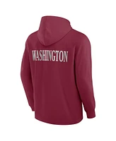 Fanatics Men's Burgundy Washington Commanders Elements Blaze Tri-Blend Long Sleeve Hoodie T-Shirt