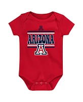 Outerstuff Newborn Navy Arizona Wildcats Sunday Comics 3-Pack Bodysuit Set