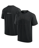 Fanatics Men's Black Milwaukee Bucks Flex Tri-Blend T-Shirt