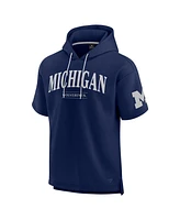 Fanatics Men's Navy Michigan Wolverines Ready Short Sleeve Pullover Hoodie