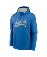 Nike Men's Blue Detroit Lions Rewind Club Logo Pullover Hoodie