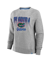 Fanatics Women's Heather Gray Florida Gators Training Camp Hit Hard Fleece Pullover Sweatshirt