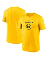 Jordan Men's Maize Michigan Wolverines On-Court Basketball Legend Practice Performance T-Shirt