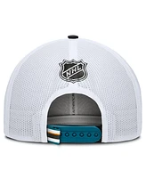 Fanatics Men's Teal/White San Jose Sharks Authentic Pro Rink Trucker Hat