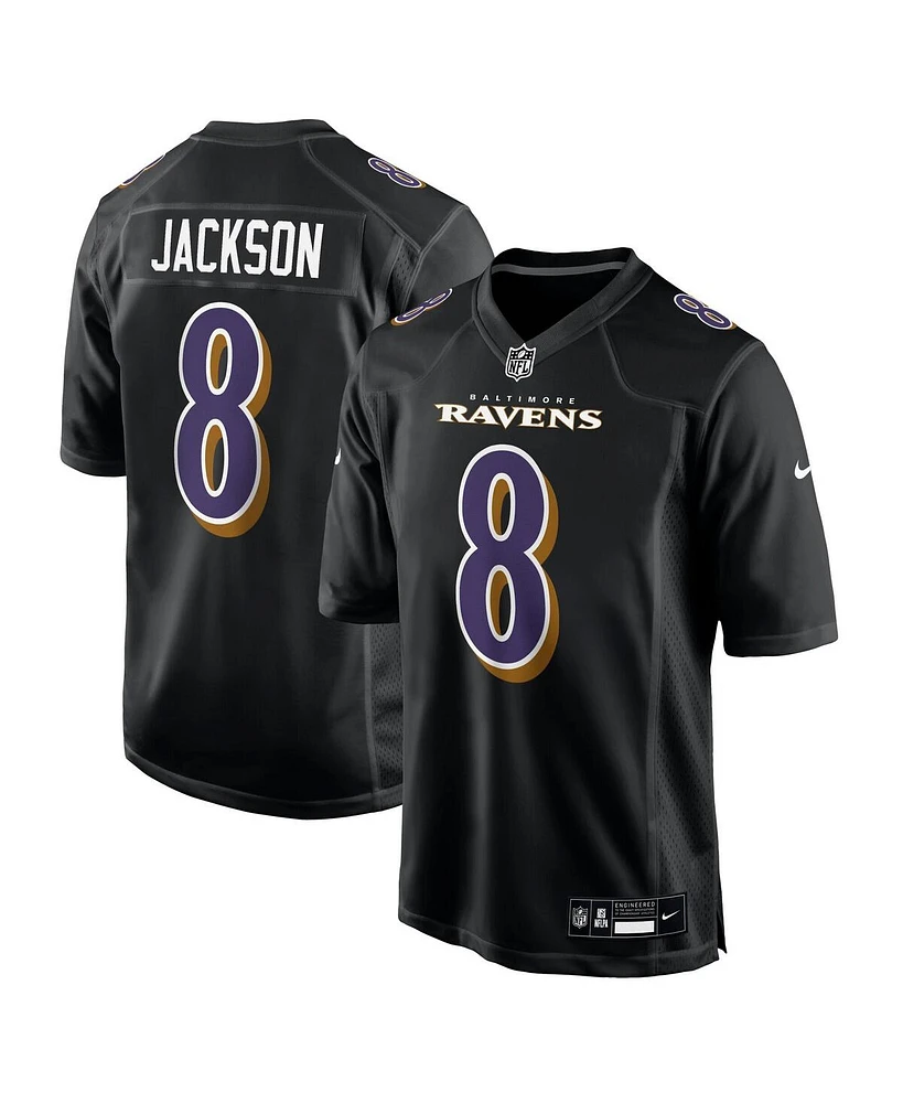 Nike Men's Lamar Jackson Carbon Black Baltimore Ravens Fashion Jersey