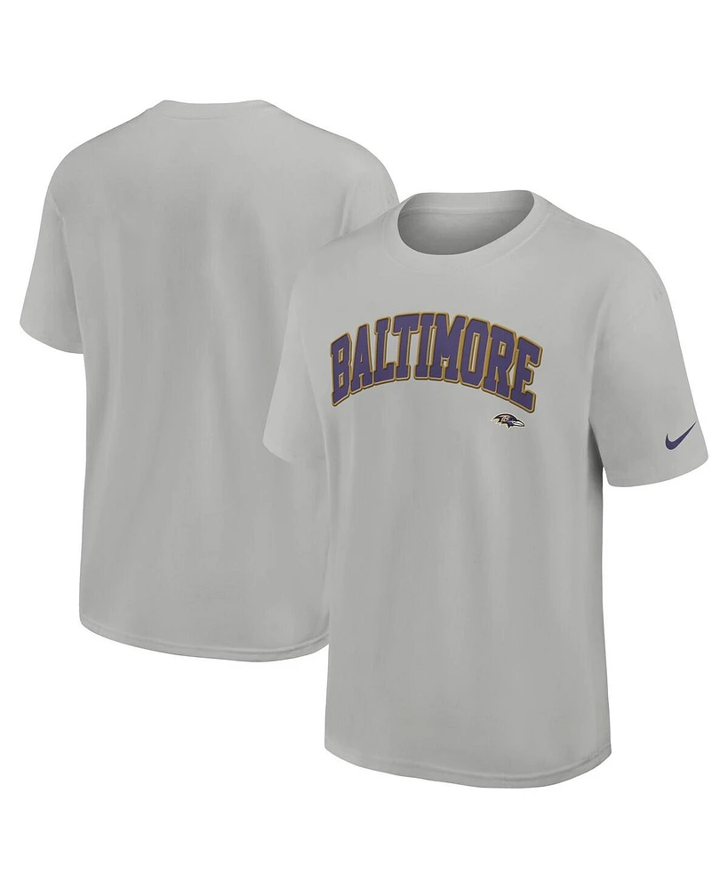 Nike Men's Silver Baltimore Ravens Rewind Max90 Statement T-Shirt