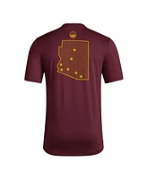 Adidas Men's Maroon Arizona State Sun Devils Honor Support Pre-Game T-Shirt