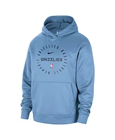 Nike Men's Light Blue Memphis Grizzlies 2024/25 Spotlight On-Court Practice Performance Pullover Hoodie