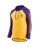 Fanatics Women's Gold/Purple Minnesota Vikings Script Full-Zip Hoodie