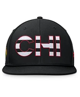 Fanatics Men's Black Chicago Blackhawks Authentic Pro Rink Snapback Hat