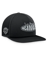 Fanatics Men's Black/Silver Los Angeles Kings Authentic Pro Hometown Rink Foam Trucker Snapback Hat