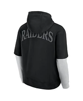 Fanatics Men's and Women's Black Las Vegas Raiders Sleek Elements Pullover Hoodie