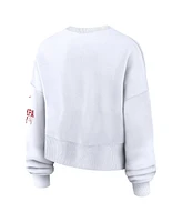 Nike Women's White Tampa Bay Buccaneers Oversized Long Sleeve Cropped Sweatshirt