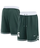 Nike Men's Green/White Michigan State Spartans Performance Basketball Shorts