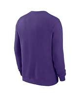 Nike Men's Purple Lsu Tigers Arched Seal Pullover Sweatshirt