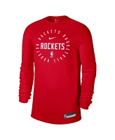 Nike Men's Red Houston Rockets 2024/25 Legend On-Court Practice Long Sleeve T-Shirt