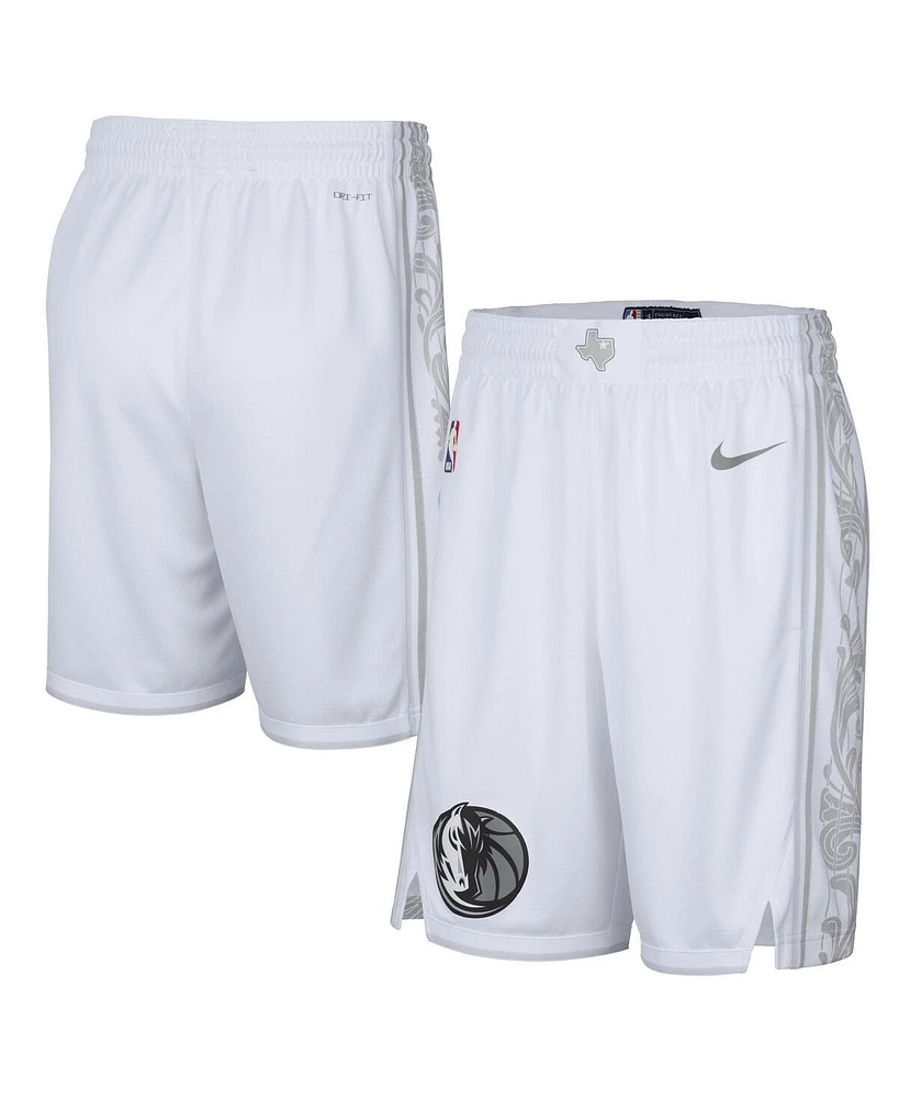 Nike Men's White Dallas Mavericks 2024/25 City Edition Swingman Shorts