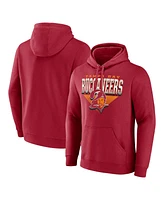 Fanatics Men's Red Tampa Bay Buccaneers Geometric Chrome Pullover Hoodie