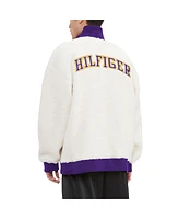 Tommy Hilfiger Men's Cream Minnesota Vikings Jordan Sherpa Quarter-Zip Sweatshirt